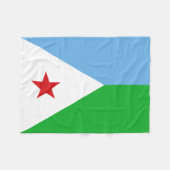 Couverture Polaire Drapeau de Djibouti (Devant (Horizontal))
