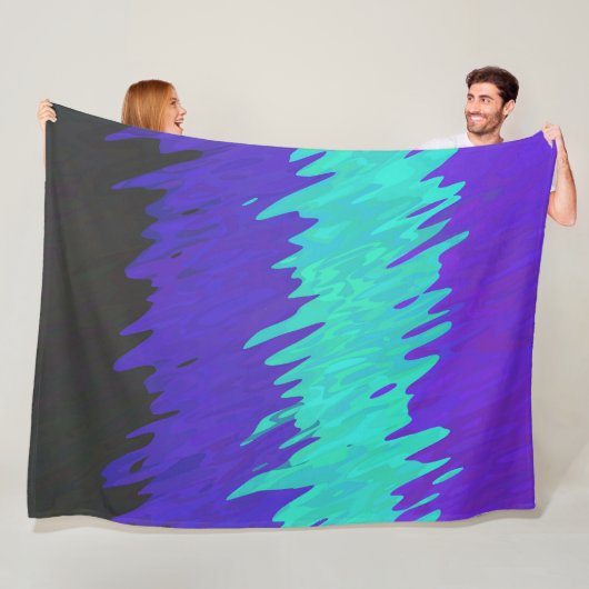 Couverture Polaire Drapeau de fierté Alexigender Abstrait Squiggly Tr (En situation)