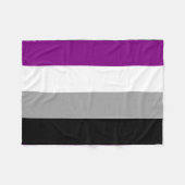 Couverture Polaire Drapeau de fierté asexué (Devant (Horizontal))