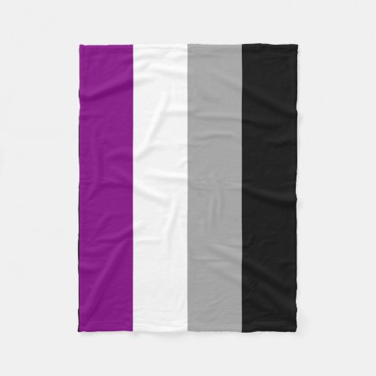Couverture Polaire Drapeau de fierté asexué (Devant)