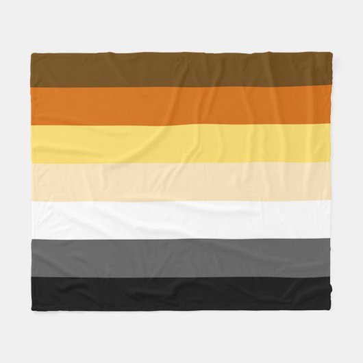 Couverture Polaire Drapeau de fierté des ours (Devant (Horizontal))
