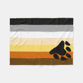 Couverture Polaire Drapeau de fierté des Ours (Devant (Horizontal))