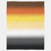 Couverture Polaire Drapeau de fierté gay à gradient d'ours - Drapeau (Devant)