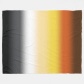Couverture Polaire Drapeau de fierté gay à gradient d'ours - Drapeau (Devant (Horizontal))