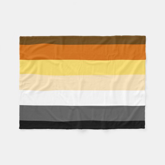 Couverture Polaire Drapeau de fierté Gay Bear (Devant (Horizontal))
