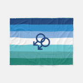 Couverture Polaire Drapeau de fierté gay MLM (Devant (Horizontal))