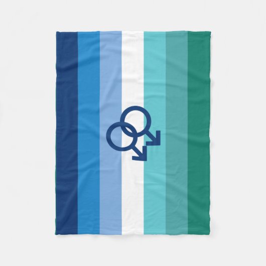 Couverture Polaire Drapeau de fierté gay MLM (Devant)