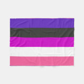 Couverture Polaire Drapeau de fierté genderfluid (Devant (Horizontal))