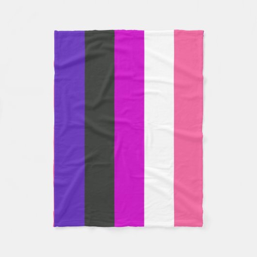 Couverture Polaire Drapeau de fierté genderfluid (Devant)