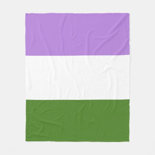 Couverture Polaire Drapeau de fierté genderqueer (Devant)