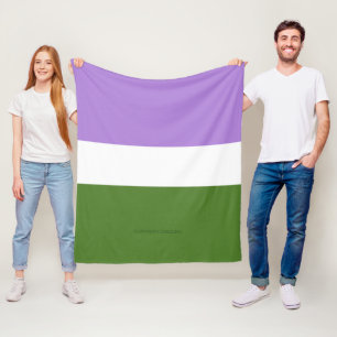 Couverture Polaire Drapeau de fierté genderqueer de SlipperyJoe lavan