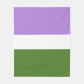 Couverture Polaire Drapeau de fierté genderqueer de SlipperyJoe lavan (Devant)