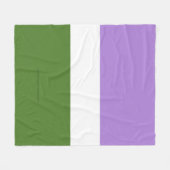 Couverture Polaire Drapeau de fierté genderqueer de SlipperyJoe lavan (Devant (Horizontal))