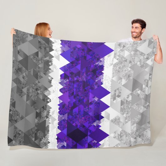 Couverture Polaire Drapeau de fierté Greygender Boho Géométrique Mod (En situation)
