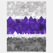 Couverture Polaire Drapeau de fierté Greygender Boho Géométrique Mod (Devant)