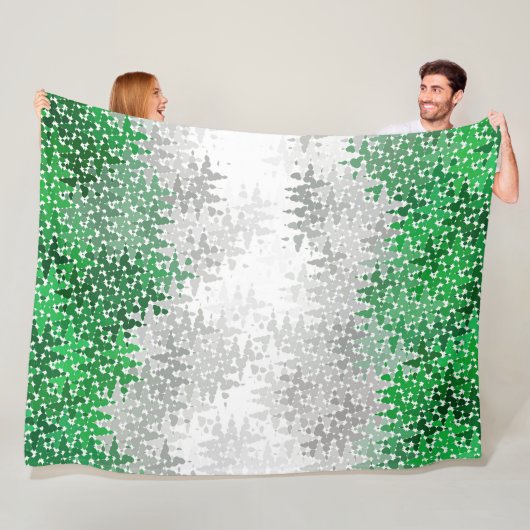 Couverture Polaire Drapeau de fierté grisromantique abstrait ondulé t (En situation)