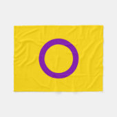 Couverture Polaire Drapeau de fierté intersexe (Devant (Horizontal))