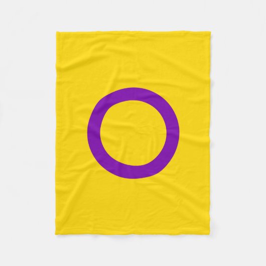 Couverture Polaire Drapeau de fierté intersexe (Devant)