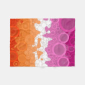 Couverture Polaire Drapeau de fierté lesbienne abstrait groovy bohème (Devant (Horizontal))