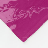 Couverture Polaire Drapeau de fierté lesbienne abstrait trippy ondulé (Coin)