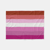 Couverture Polaire Drapeau de fierté lesbienne (Origine) (Devant (Horizontal))