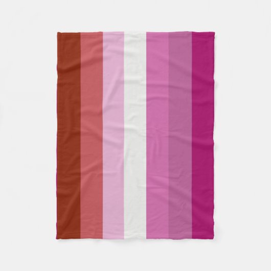 Couverture Polaire Drapeau de fierté lesbienne (Origine) (Devant)
