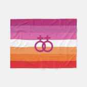 Couverture Polaire Drapeau de fierté lesbienne WLW (Devant (Horizontal))