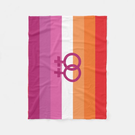 Couverture Polaire Drapeau de fierté lesbienne WLW (Devant)