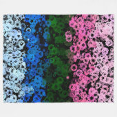 Couverture Polaire Drapeau de fierté Omniromantique Fleuris Mignon Ré (Devant (Horizontal))