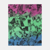 Couverture Polaire Drapeau de fierté polysexuel groovy éclectique rét (Devant)