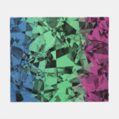 Couverture Polaire Drapeau de fierté polysexuel groovy éclectique rét (Devant (Horizontal))