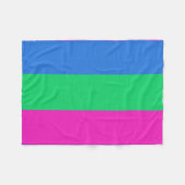 Couverture Polaire Drapeau de fierté polysexuelle (Devant (Horizontal))