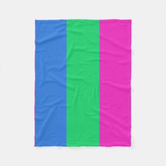 Couverture Polaire Drapeau de fierté polysexuelle (Devant)