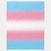 Couverture Polaire Drapeau de fierté transgenre à dégradé - Drapeau t (Devant)
