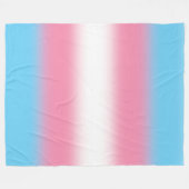 Couverture Polaire Drapeau de fierté transgenre à dégradé - Drapeau t (Devant (Horizontal))