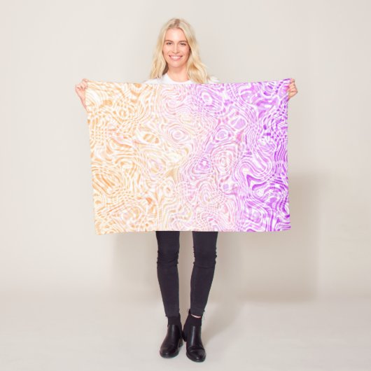 Couverture Polaire Drapeau de fierté Trixic Abstrait Bohème Squiggly (En situation)