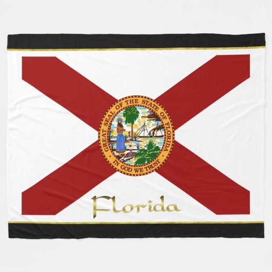 Couverture Polaire Drapeau de Floride (Devant (Horizontal))