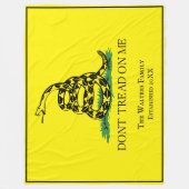 Couverture Polaire Drapeau de Gadsden Ne Marche Pas Sur Moi Nom de Fa (Devant)