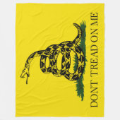 Couverture Polaire Drapeau de gadsden (Ne pas me filer) (Drapeau de s (Devant)