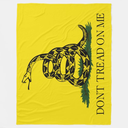 Couverture Polaire Drapeau de gadsden (Ne pas me filer) (Drapeau de s (Devant)