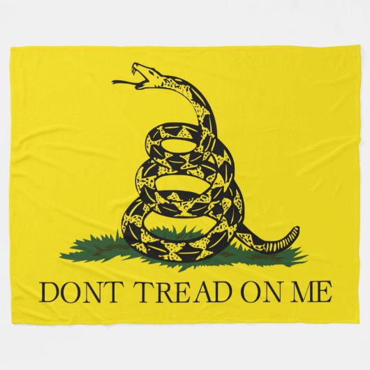 Couverture Polaire Drapeau de gadsden (Ne pas me filer) (Drapeau de s (Devant (Horizontal))