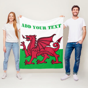 Couverture Polaire Drapeau de Galles Dragon Angleterre Red Cardiff