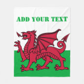 Couverture Polaire Drapeau de Galles Dragon Angleterre Red Cardiff (Devant)