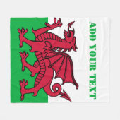 Couverture Polaire Drapeau de Galles Dragon Angleterre Red Cardiff (Devant (Horizontal))