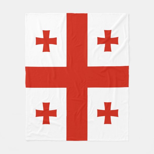 Couverture Polaire Drapeau de Géorgie (Devant)