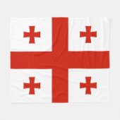 Couverture Polaire Drapeau de Géorgie (Devant (Horizontal))