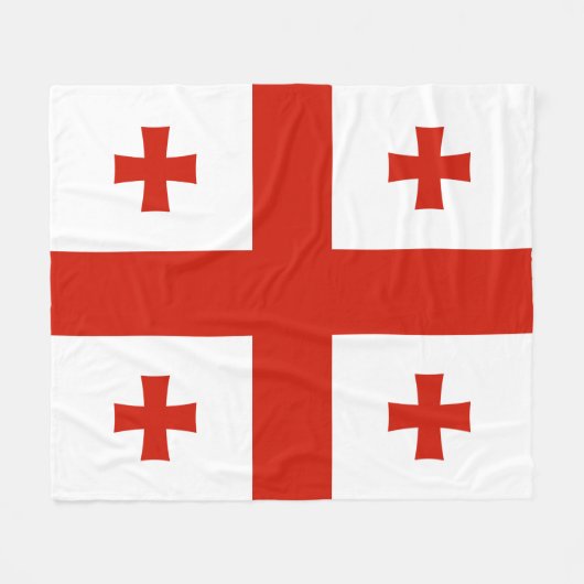 Couverture Polaire Drapeau de Géorgie (Devant (Horizontal))