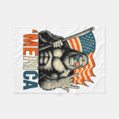 Couverture Polaire Drapeau de gorille ‘merica Lunettes de soleil drôl (Devant (Horizontal))