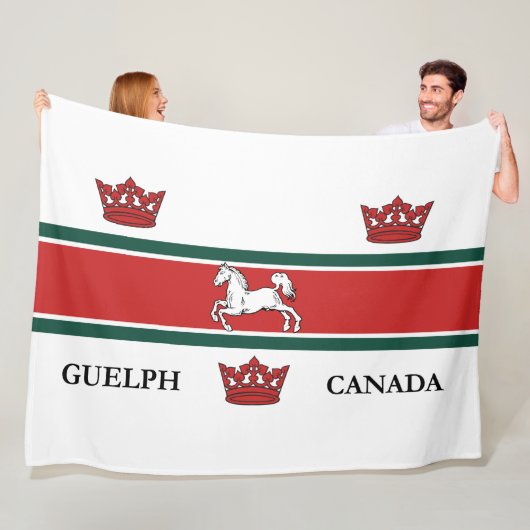 Couverture Polaire Drapeau de Guelph (Ontario, Canada) (En situation)