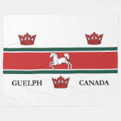 Couverture Polaire Drapeau de Guelph (Ontario, Canada) (Devant (Horizontal))